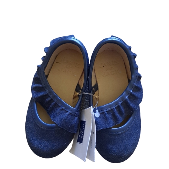 Janie and Jack Other - NEW Janie and Jack navy blue ruffle mary janes size 5